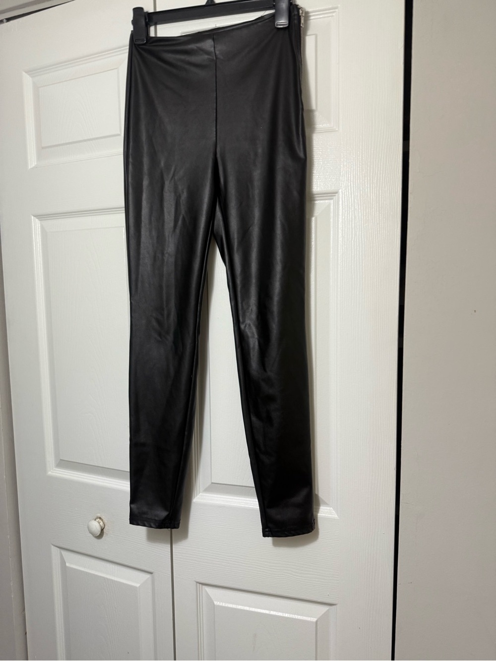 High-Rise Black Faux Leather Leggings - Women pack 2 and leggings